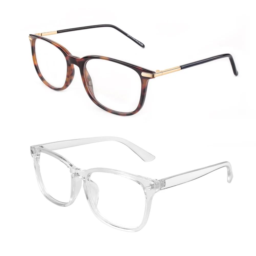 GQUEEN Nerd Clear-Lens + Square Clear-Lens Bundle