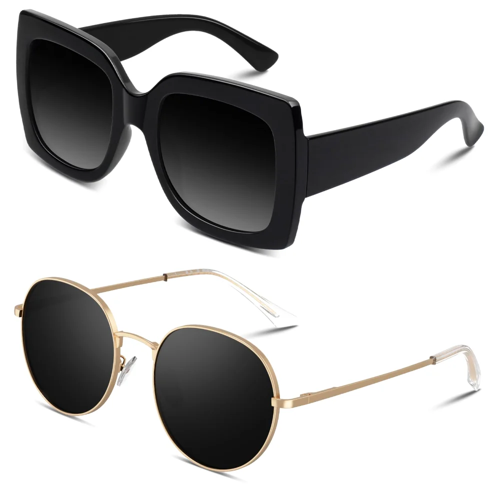 GQUEEN Oversized S904 + Retro Round Bundle