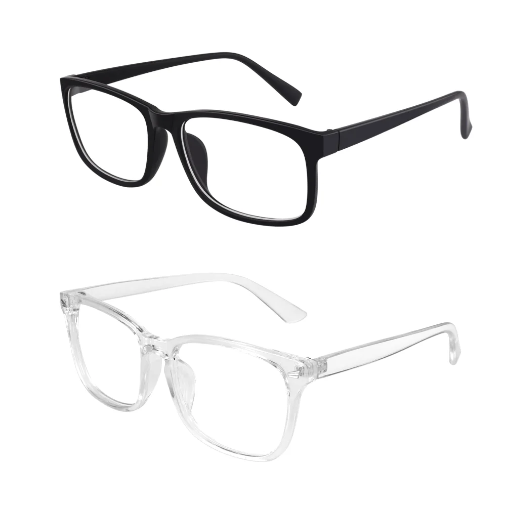 GQUEEN Rectangular Clear-Lens + Square Clear-Lens Bundle
